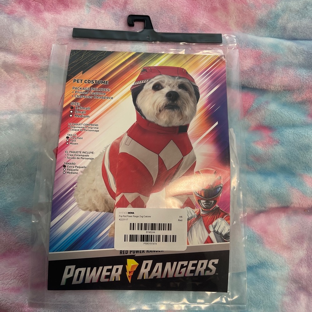 Dog red power ranger costume XS